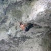 Wolfsberger Grotte im Trubachtal. Meine erste Rotpunktbegehung einer 7b+. Der Name ist Programm: Orang Utan. So geil!!!