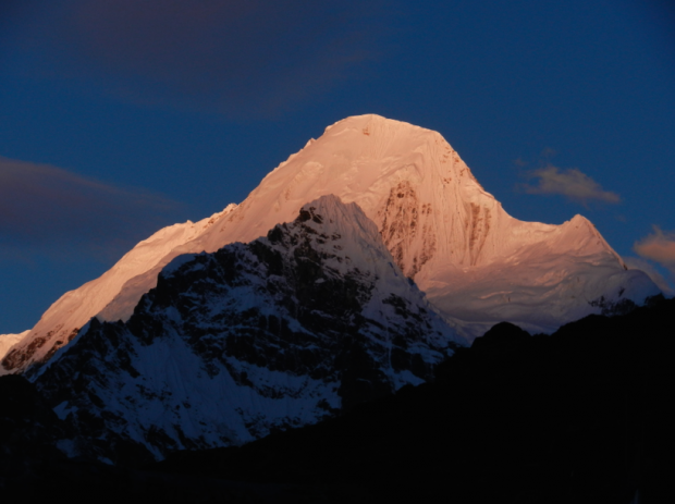 Chamlang Himal Abendstimmung von Langmale 4500muem aus Nepal 
