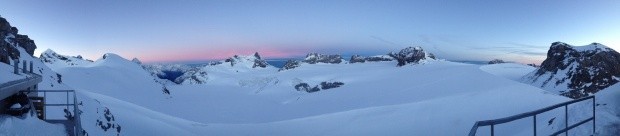Erste Skitour im November Morgenpanorama Planurahuette 