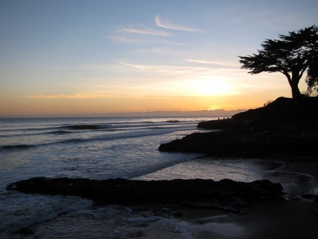 Home at sunset Mitchell s Cove Santa Cruz California