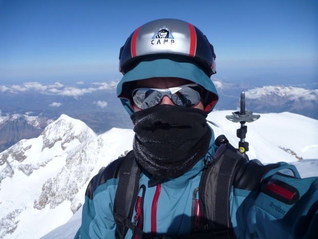 Mont Blanc mit Snowboard
