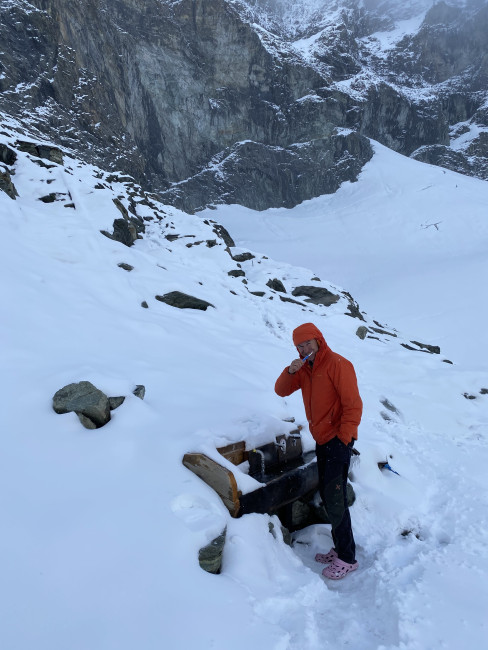 Arbenbiwak bei winterlichen 30cm Neuschnee 