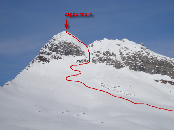 Zapporthorn Skiroute